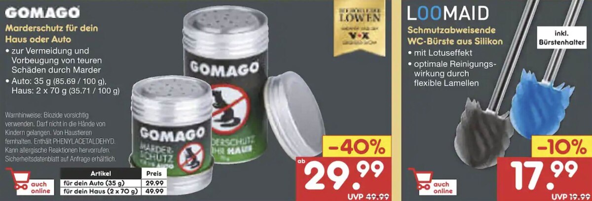 Gomago Loomaid Netto