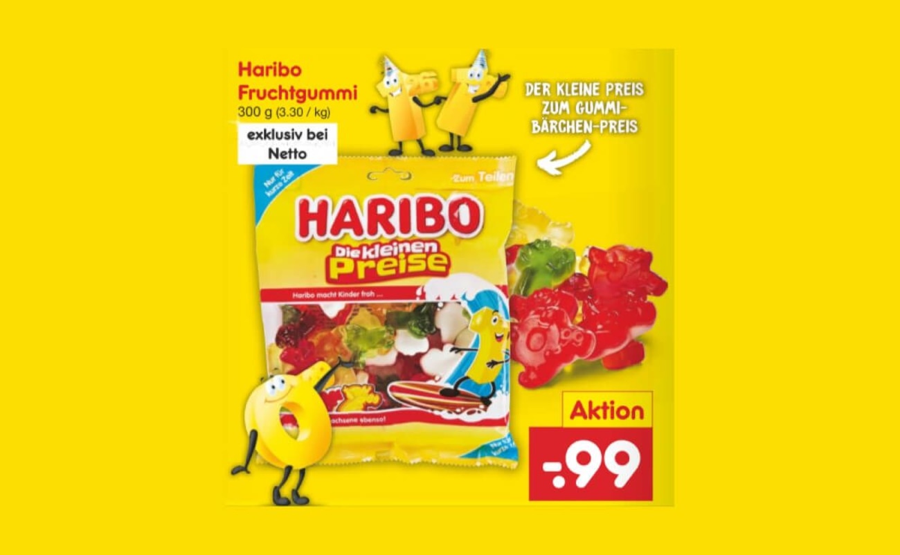 Haribo "Die kleinen Preise" - Exklusiv bei Netto Marken-Discount erhältlich