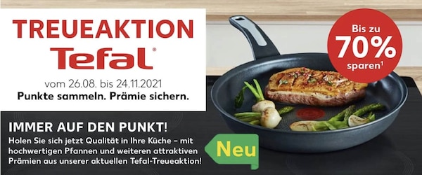 Kaufland Tefal-Treueaktion: Pfannen und Töpfe für Prämienpunkte