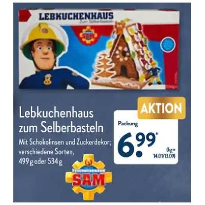 Lebkuchenhaus Feuerwehrmann Sam Aldi Nord