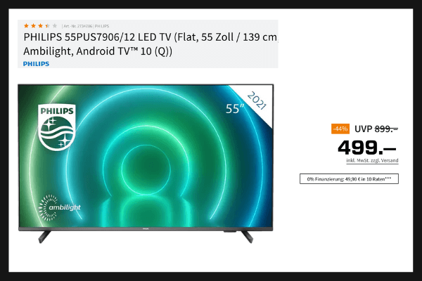 Saturn Mehrvember PHILIPS LED TV