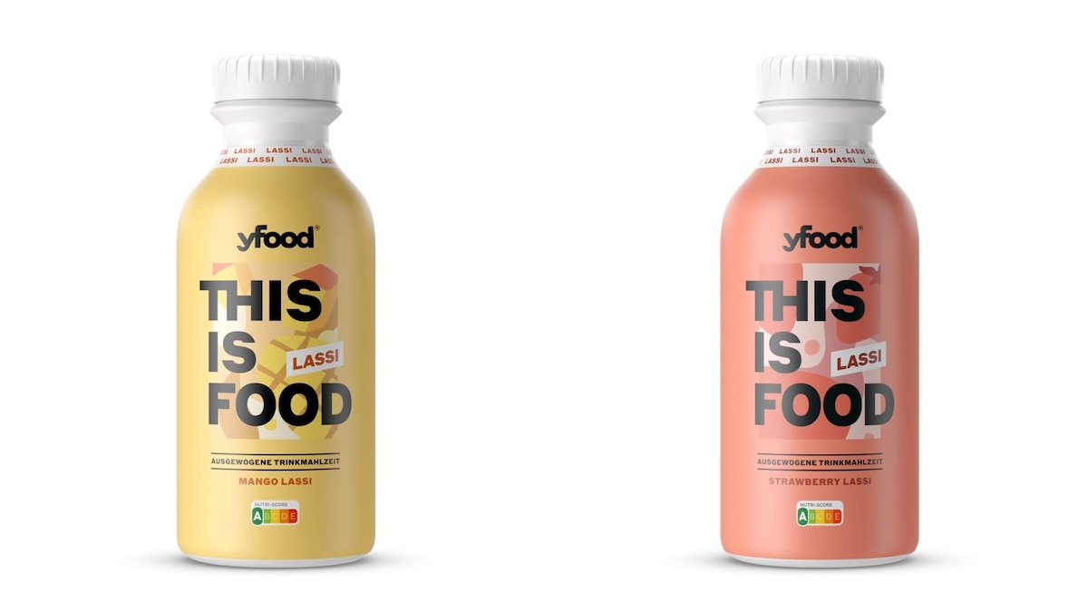 yfood Lassi-Sorten Mango und Erdbeer