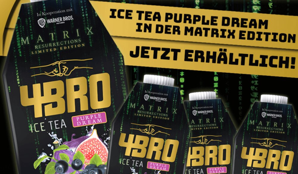 4Bro Eistee Purple Dream - Die Matrix-Edition zum Filmstart