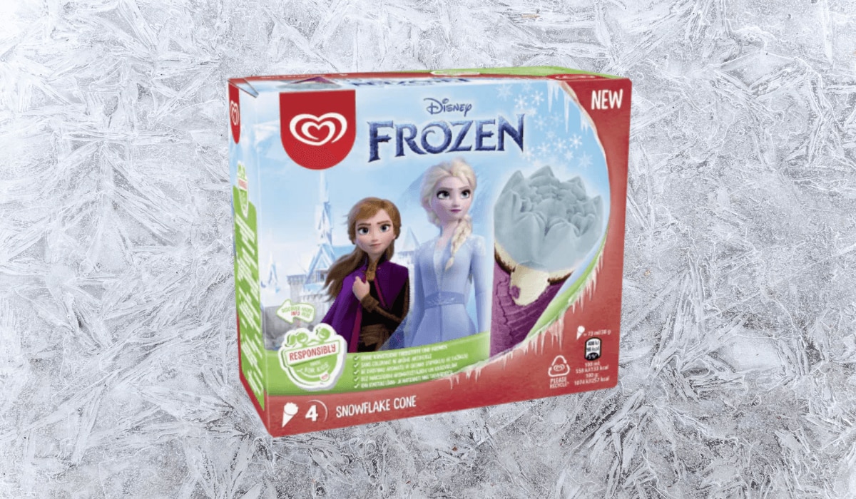 Eis-Trend Frozen Snowflake Eis in der Waffel