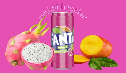 Die pinke Fanta - Mango & Drachenfrucht Power