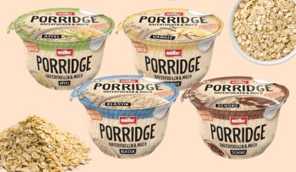 Porridge to Go von Müller: Jetzt neu in vier leckeren Sorten!