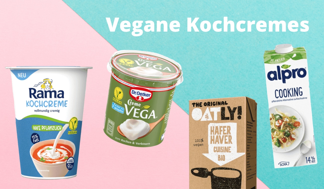 Vegane Kochcremes aus dem Supermarkt - Bei REWE, EDEKA, ALDI & Co