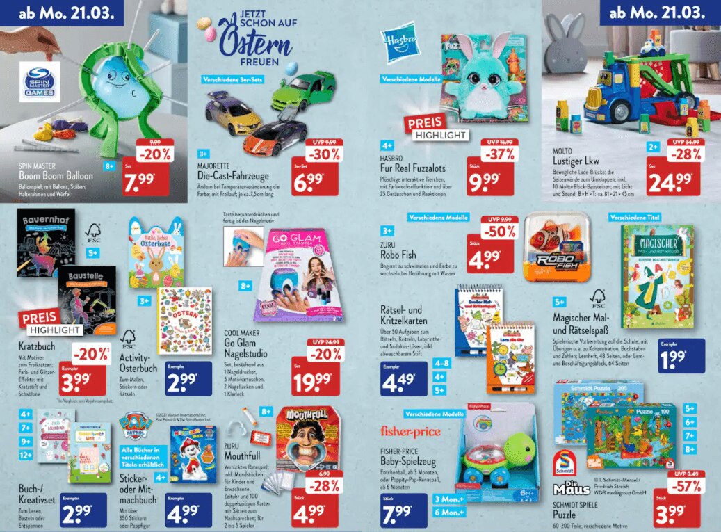 Ostergeschenke für unter 10 Euro von Aldi Nord