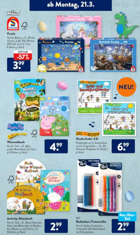 Geschenke für Ostern von Aldi Süd