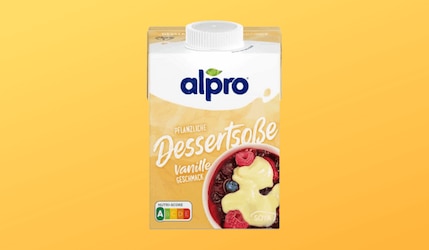 Alpro: Pflanzliche Dessertsoße mit Vanillegeschmack