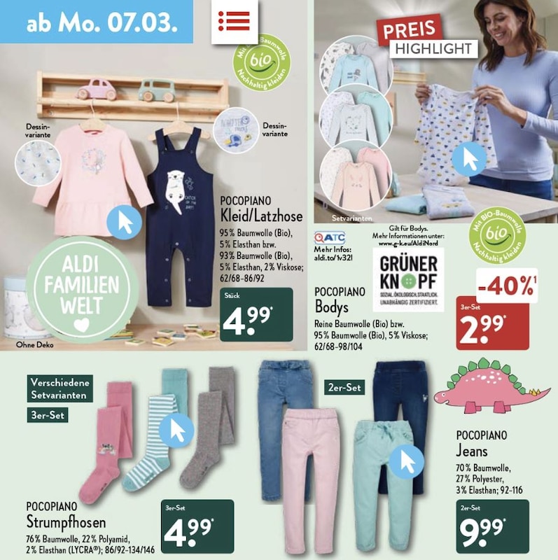 Kinderkleidung ALDI Nord Angebot