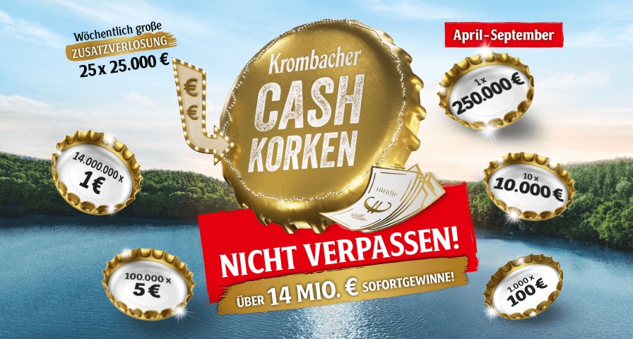 Krombacher Cash-Korken Gewinnspiel 2022