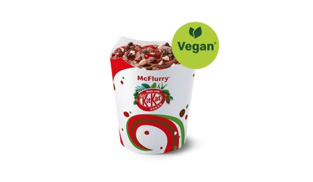 Mc Flurry KitKat vegan bei Mc Dondals