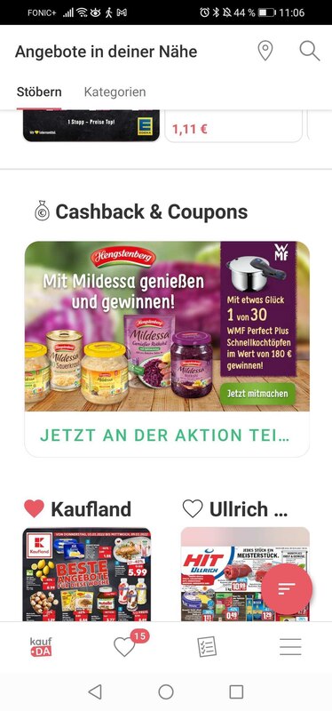 Gewinnspiel in der kaufDA App