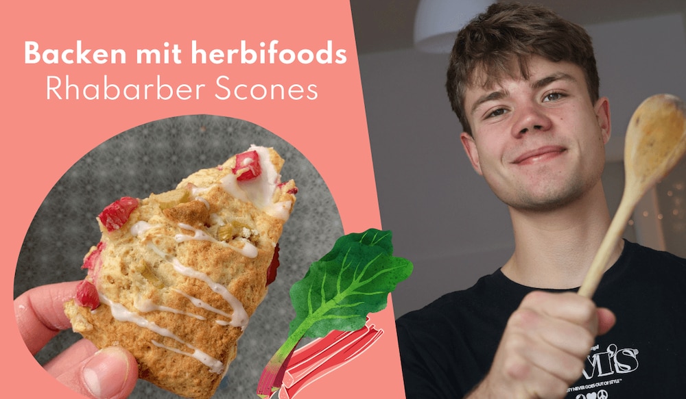 Backen mit herbifoods - Leckere Rhabarber Scones zum Osterbrunch!