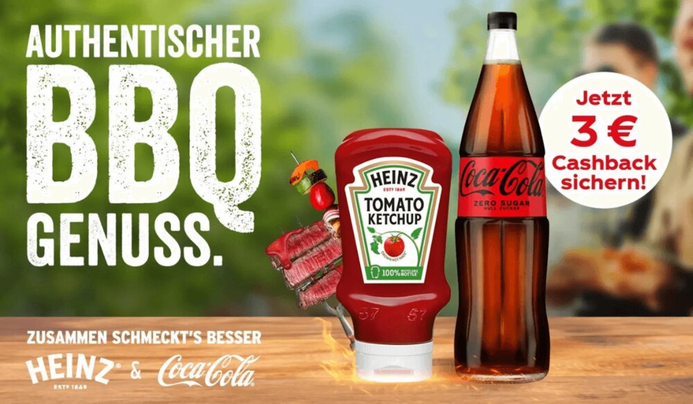 Cashback aktion von Coca Cola und Heinz