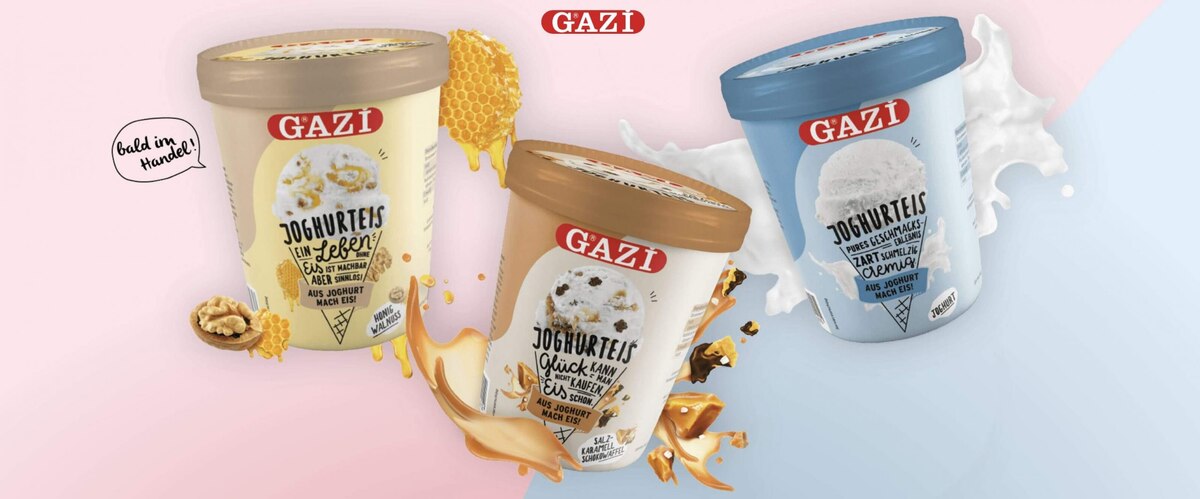GAZİ Eis - jetzt neu! Joghurteis in drei Sorten entdecken