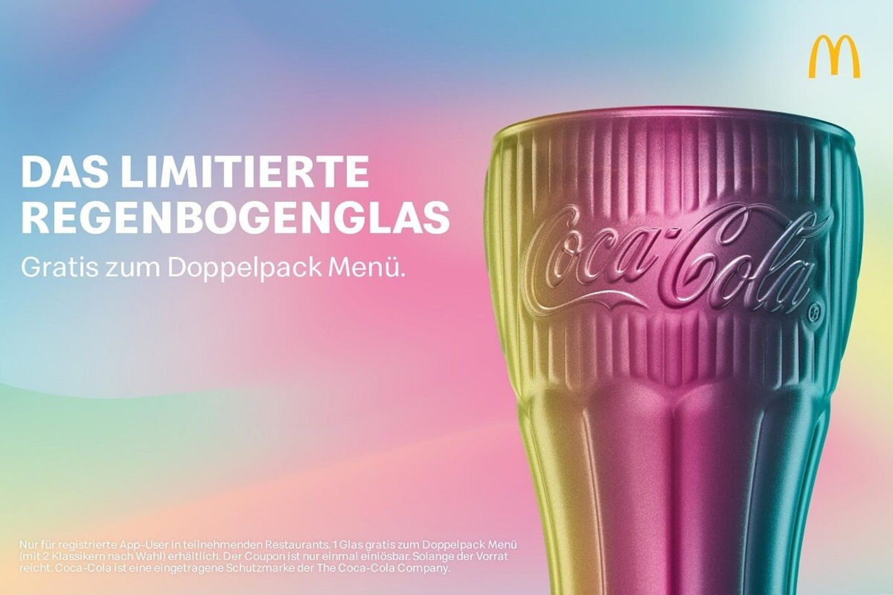 McDonald's-Gläser 2022 - Mit limitiertem Regenbogenglas von Coca-Cola