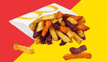 McDonald's Rainbow Sticks: Süßkartoffel, Pastinake & Rote Bete