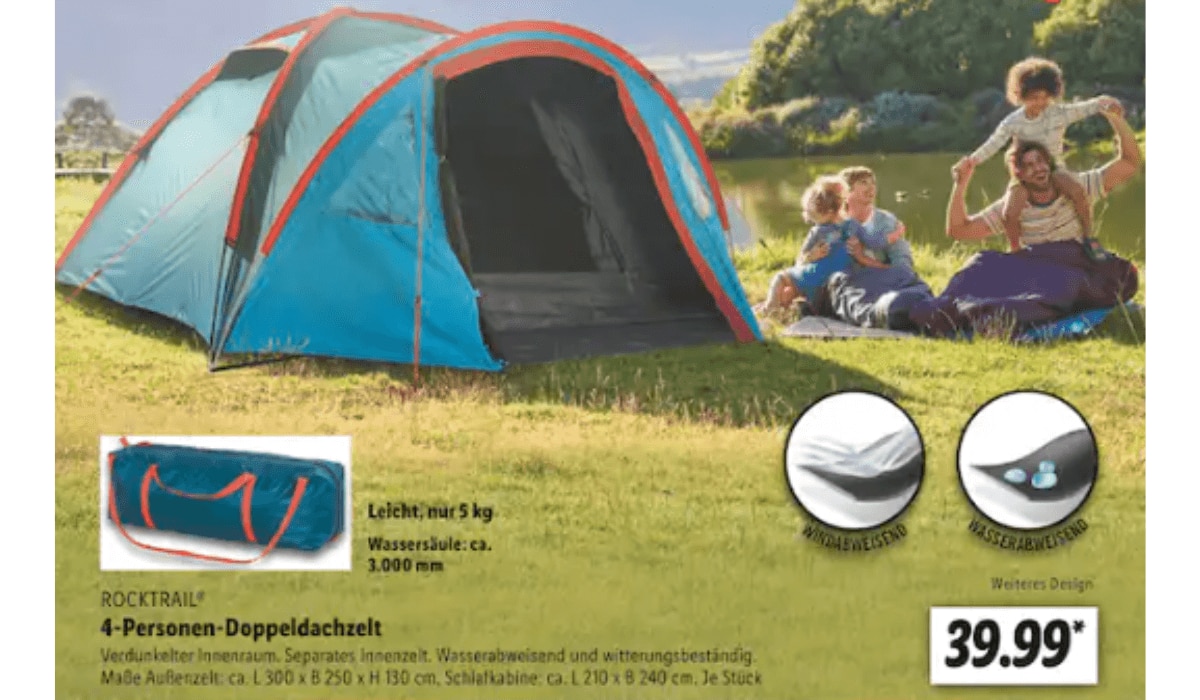 Lidl Zelt zum Campen