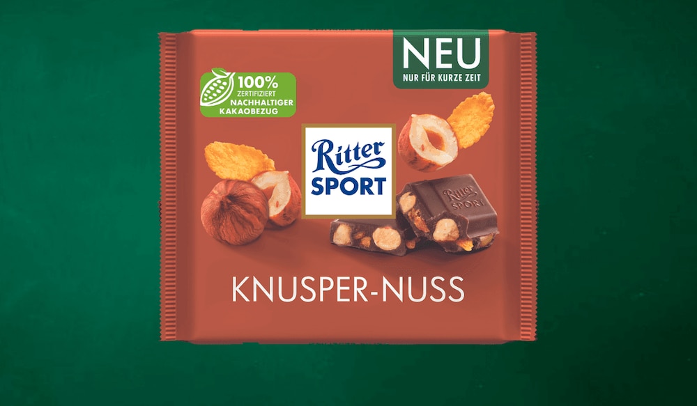 Limited Edition: Ritter Sport Knusper-Nuss kommt im neuen Design
