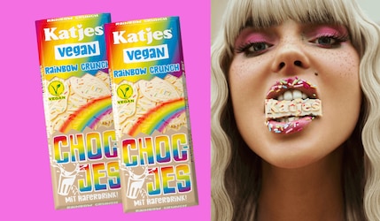 Katjes Chocjes Rainbow Crunch: Die vegane weiße Schokotafel