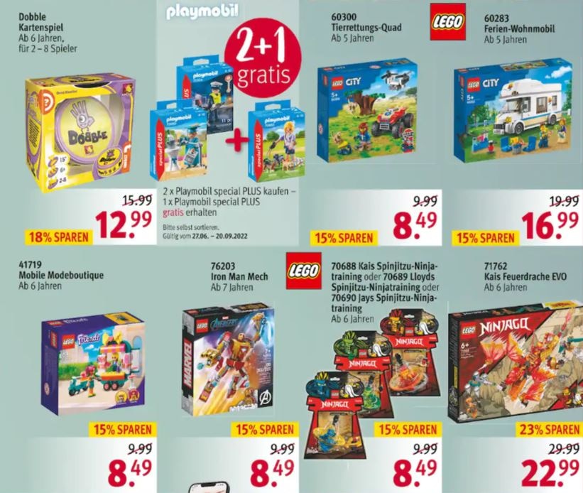 Lego Angebote bei Rossmann im Juli 2022