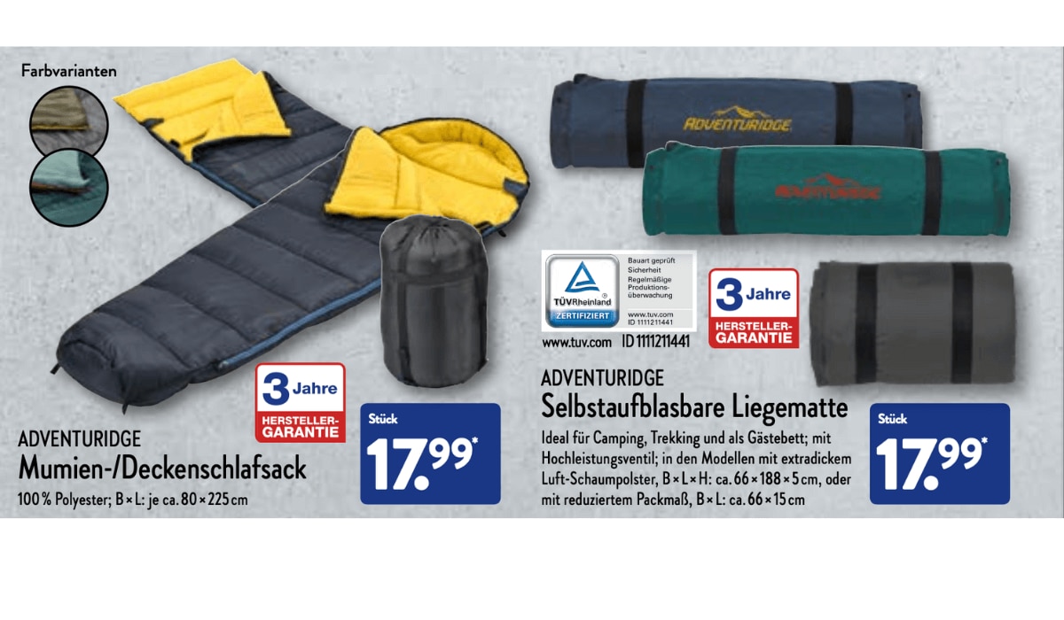 Sommerangebote Aldi Camping