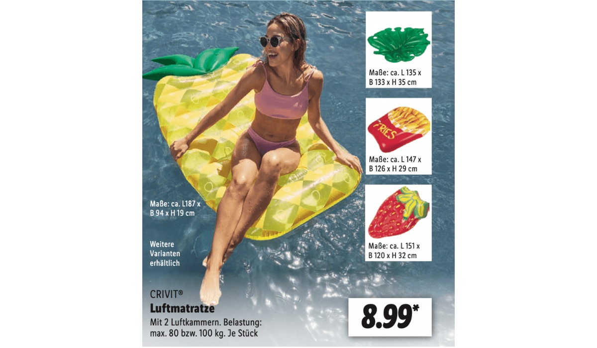 Sommerangebote Lidl Luftmatratzen