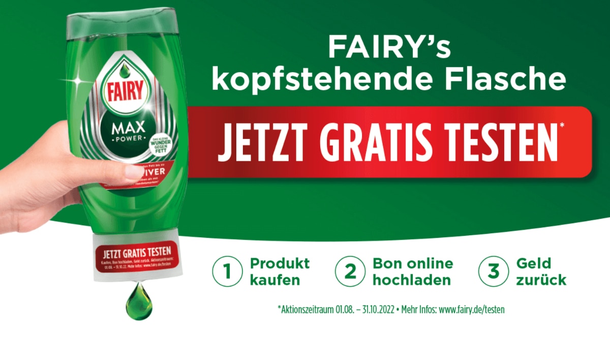 Fairy gratis testen Aktion