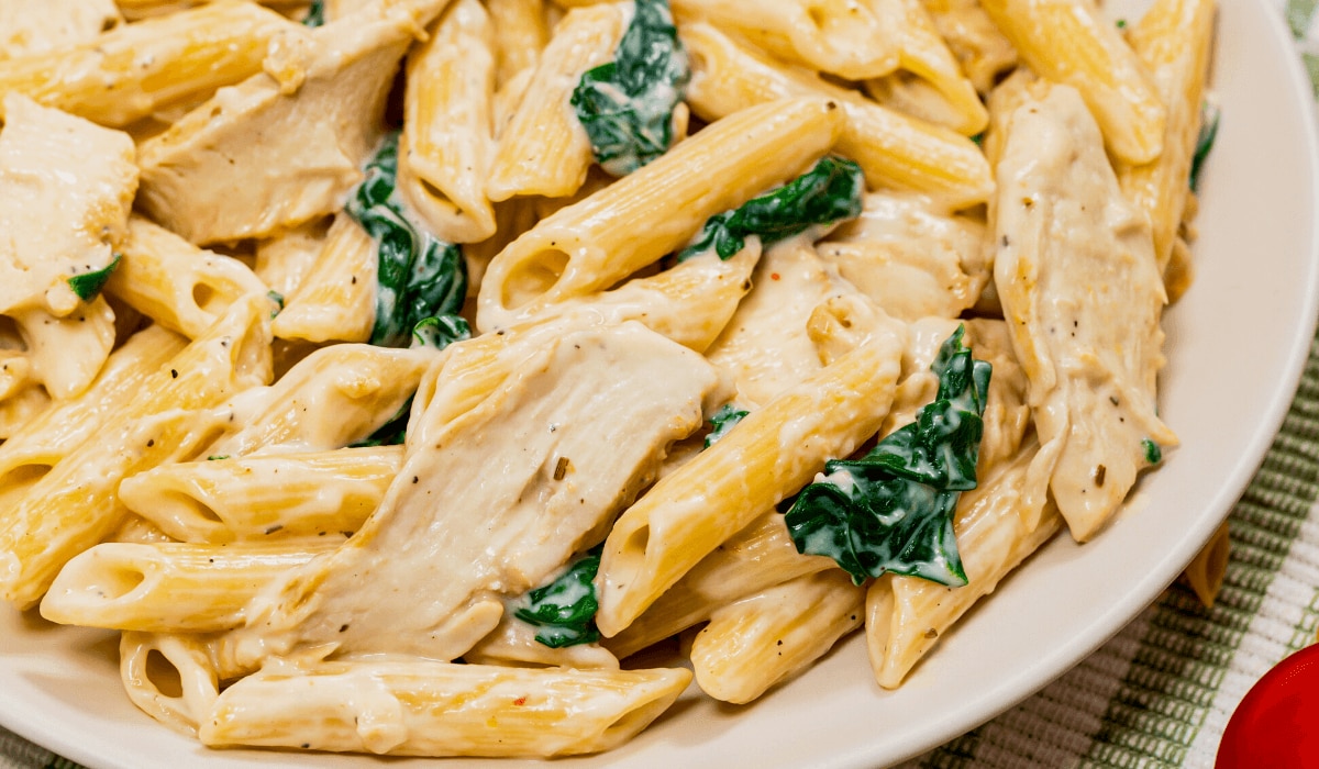 Spinat Fruischkäse Pasta
