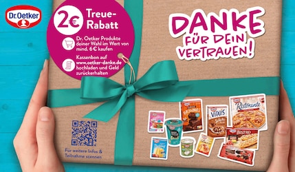 2€ Treuerabatt von Dr. Oetker: Die Cashback-Aktion mit allen Produkten