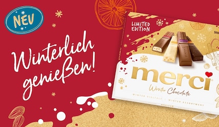 Limited Edition: merci Winter Chocolate bringt uns 4 weihnachtliche Sorten