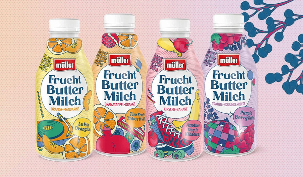 Limitiert: Müller Fruchtbuttermilch