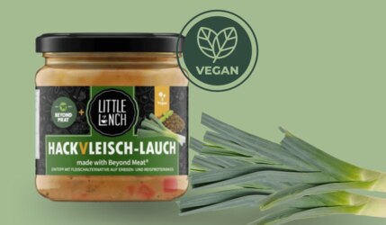 Neu: Little Lunch HackVleisch-Lauch-Suppe mit Beyond Meat®