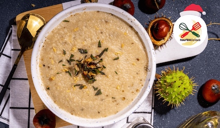 kaufDAlicious Kochduell - Rezept für Maronensuppe mit Zimt-Croûtons