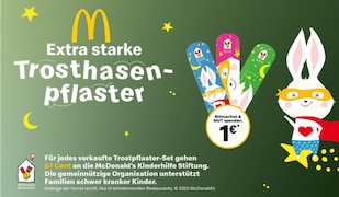McDonald's Trosthasenpflaster - Mut spenden für Kinder