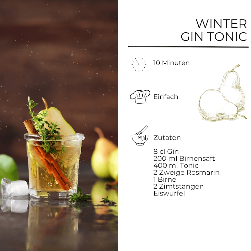 Zutaten für Winter Gin Tonic