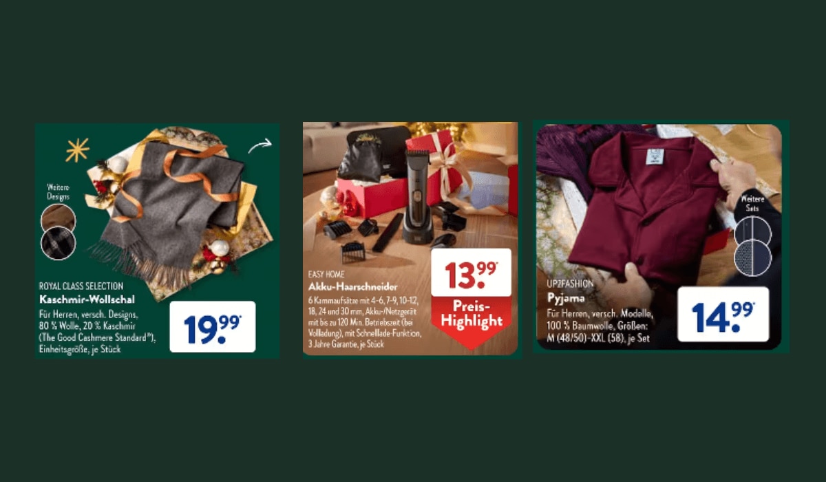 ALDI Süd Geschenke unter 20 Euro