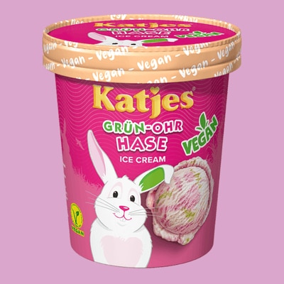 Katjes veganes Grünohrhasen Eis