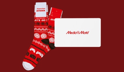 Verschenke die MediaMarkt Gutscheinsocken zu Weihnachten