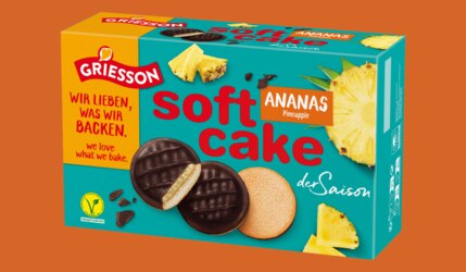 Soft Cake der Saison mit dem Geschmack von Ananas