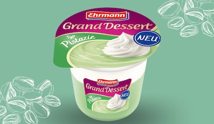 Ehrmann Grand Dessert Pistazie - Die neue Sorte des Jahres 2023!