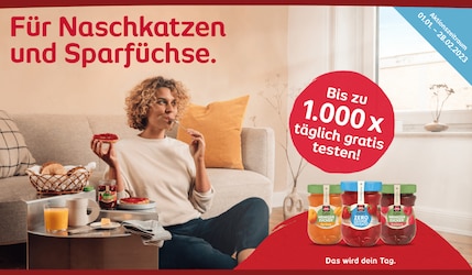 Cashback-Aktion: Schwartau Extra Zero & Weniger Zucker gratis testen