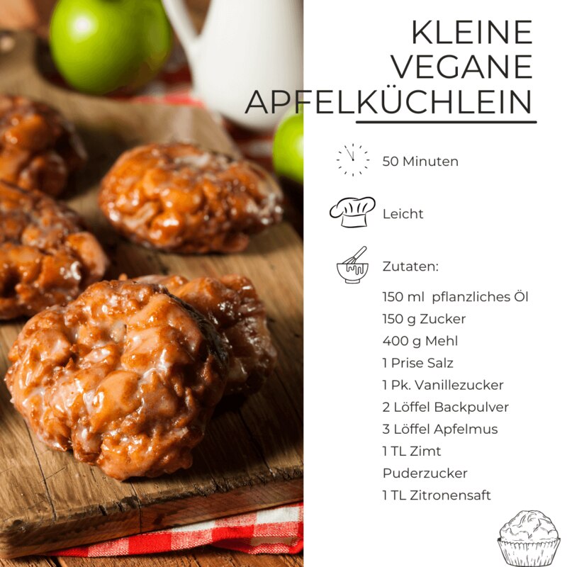 Vegane Apfelküchlein