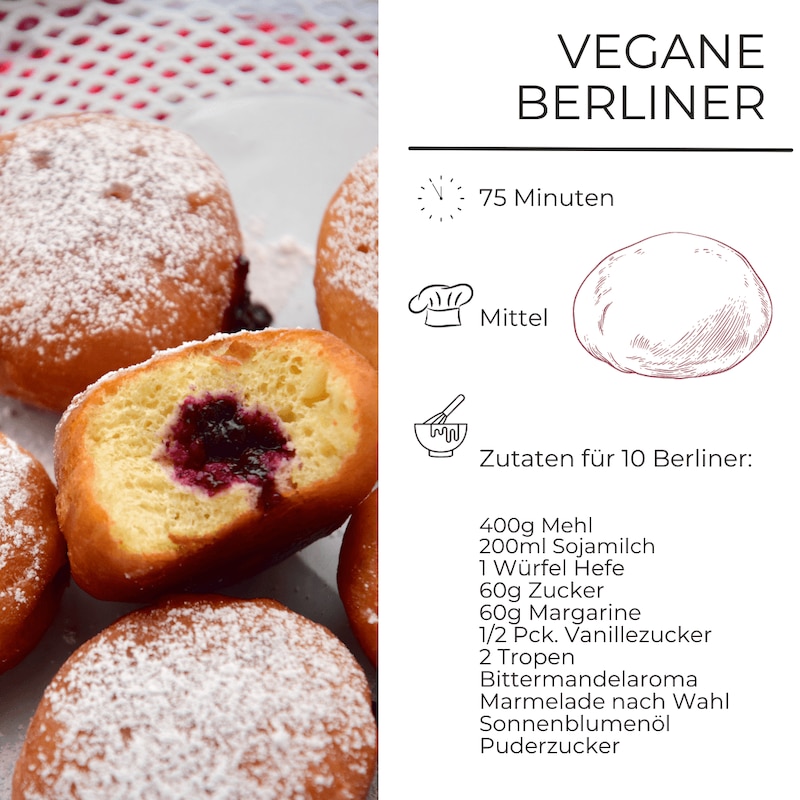 Zutatenliste vegane Berliner