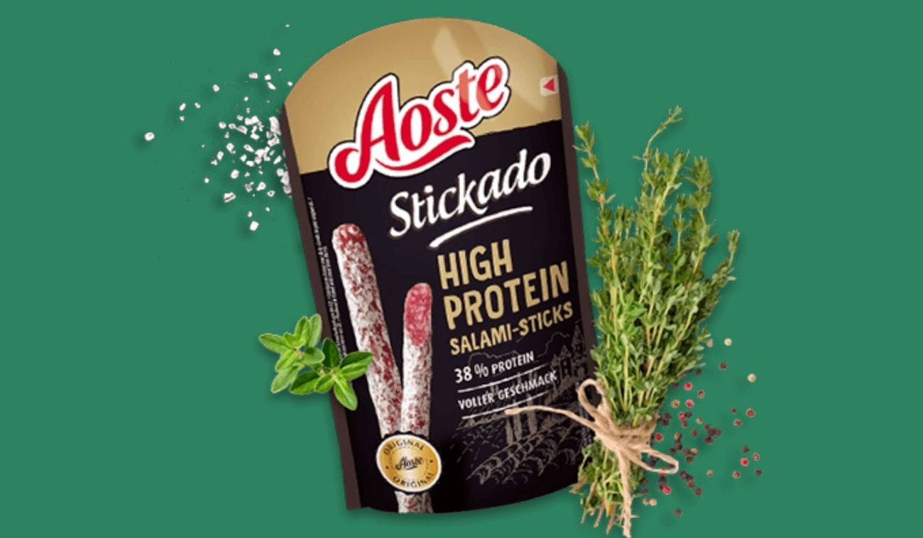 AOSTE Stickado High Protein - Salami-Sticks mit 38g Protein!