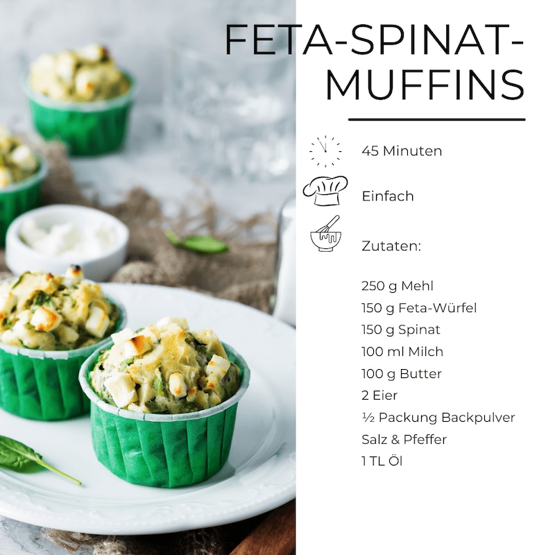 feta-Spinat-Muffins