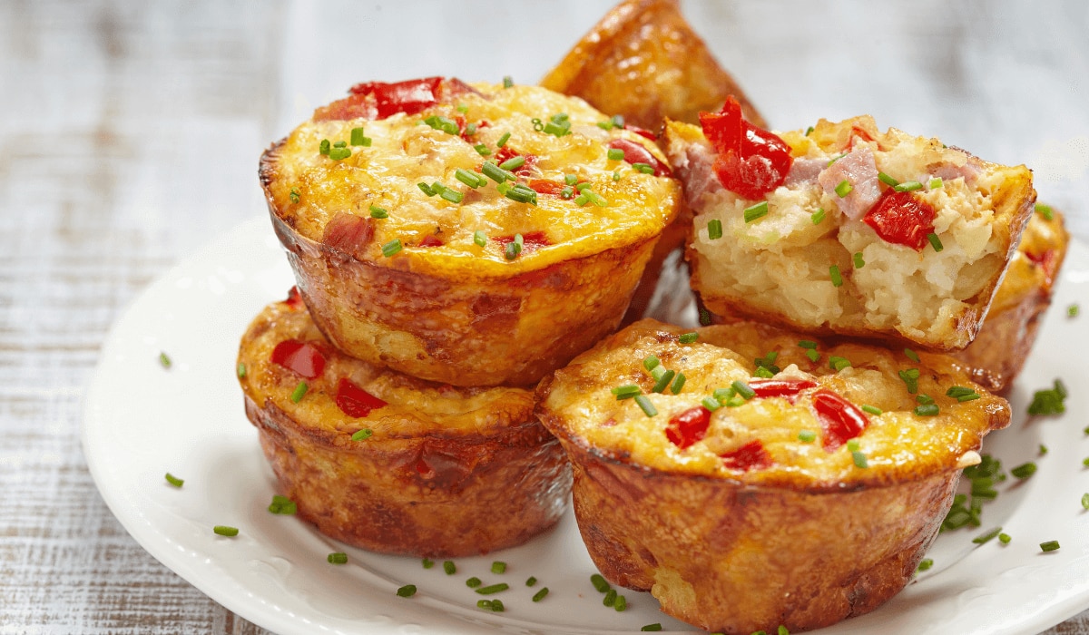 Frühstücks Muffins mit Ei