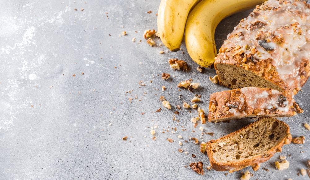 Veganes Low Carb Banana Bread mit Mandelmus